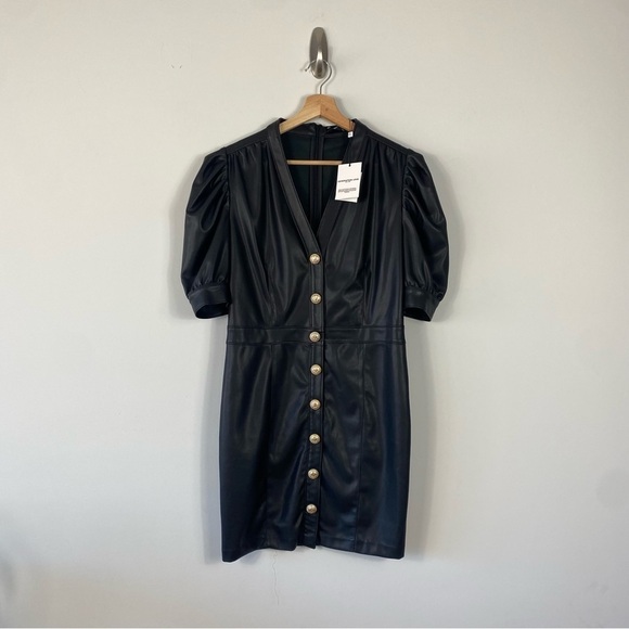 New Generation Love Janet Dress Puffer Sleeves Size Small in Black​​ - Picture 2 of 9